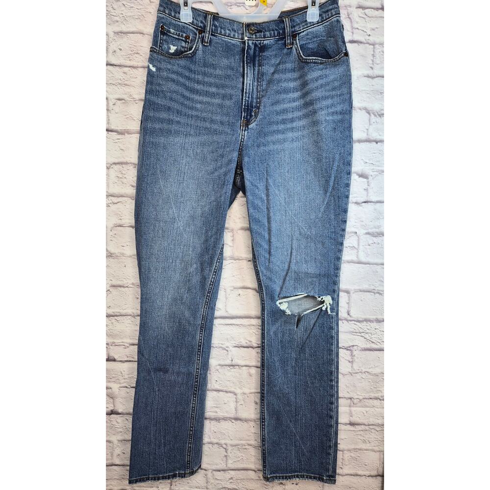 Abercrombie & Fitch Curve Love 90s Slim Straight Ultra High Rise Jeans 31 12R.